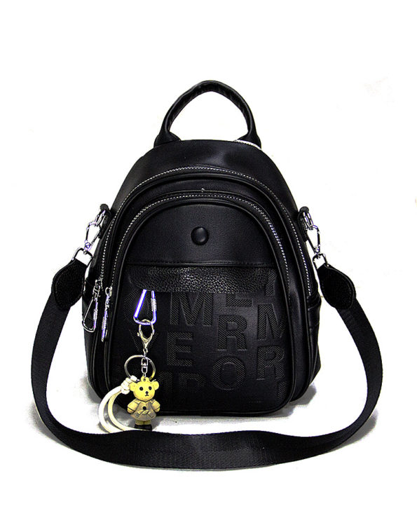 Сумка рюкзак женская из экокожи, цвет черный 0020