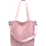 Шопер, сумка женская вельветовая 6798 розовая